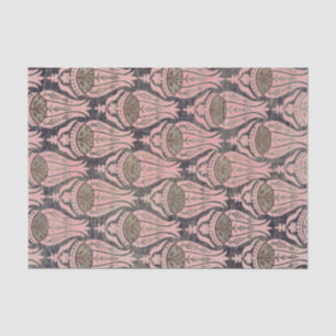 Mousseline William Morris TULIP Papier Tissu Gris ET ROSE