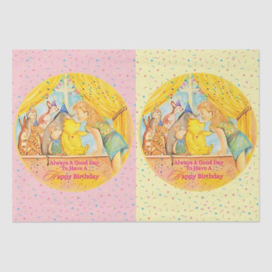 Mousseline Winnie Le Papier Tissu Pooh (Recto)