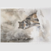 Mousseline Wolf en papier de découpage de neige 4 (Recto)