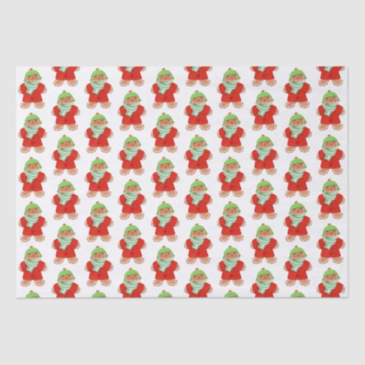 Mousseline WOOLIE GINGERBREAD Tissu Papier (Recto)