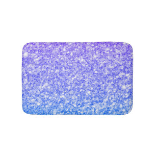Mousserend blauw en Paars glitter Badmat