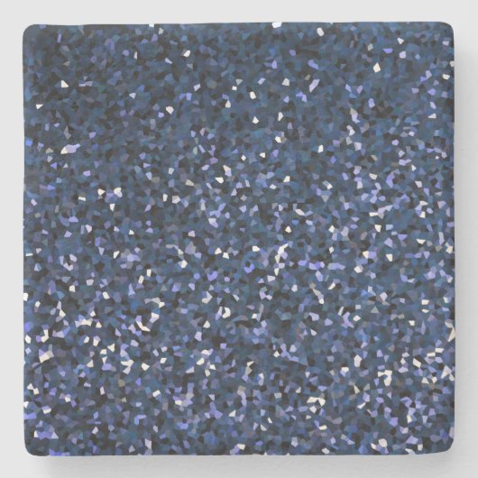 Mousserend blauw glittery Ombre Blauwgroen kleurri Stenen Onderzetter (Voorkant)