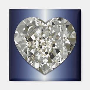 Mousserend Diamond Heart Magnet Magneet