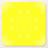 mousserend geel vierkante kartonnen onderzetter (Voorkant)