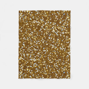 Mousserend Gold Glitter Fleece Deken