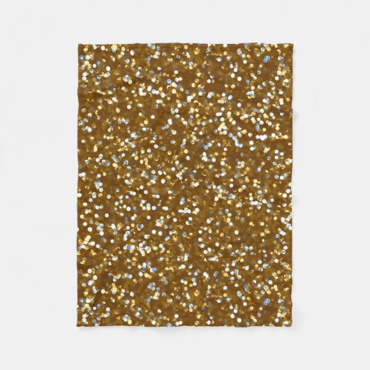 Mousserend Gold Glitter Fleece Deken (Voorkant)