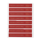 Mousserend Gold Merry-kerstretouradres (Vel)