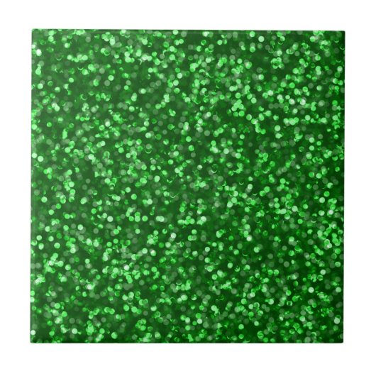 Mousserend Green Glitter Tegeltje (Voorkant)