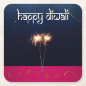 Mousserend Happy Diwali - Onderzetter papier (Voorkant)