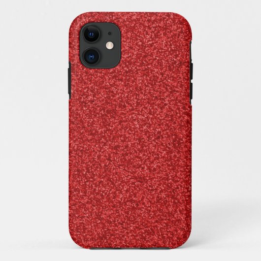 Mousserend Red Glitter Case-Mate iPhone Case (Achterkant)