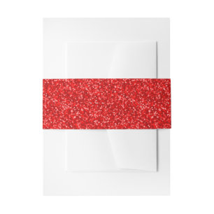 Mousserend Red Glitter Uitnodigingen Wikkel