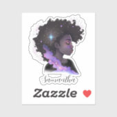 Mousserende afro Woman Sticker (Vel)