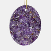 Mousserende Amethist Crystal Gem - Paarse Geode Keramisch Ornament (Rechts)