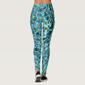 Mousserende Aqua Blue Water Glam Leggings (Achterkant)