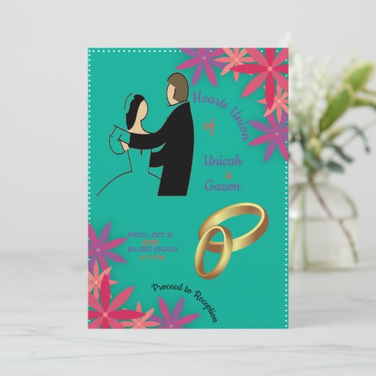 Mousserende Champagne Shimmer Papier Trouwpapier K Kaart (Staand voorkant)