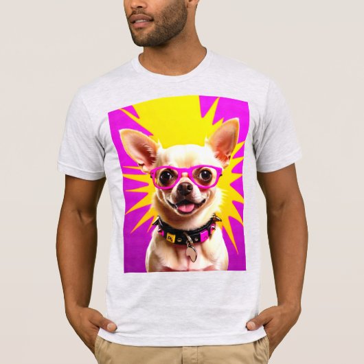 MOUSSERENDE CHIHUAHUA T-SHIRT (Voorkant)