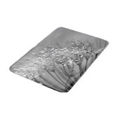 Mousserende dauw Dandelion Silver Grey Achtergrond Badmat (Gekanteld)