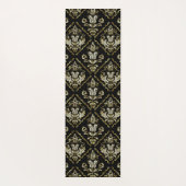 Mousserende demtaspatroon op zwart yogamat (Achterkant)