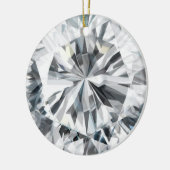 Mousserende diamanttextuur April Birthstone Keramisch Ornament (Links)