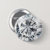 Mousserende diamanttextuur April Birthstone Ronde Button 5,7 Cm (Voorkant /achterkant)