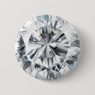 Mousserende diamanttextuur April Birthstone Ronde Button 5,7 Cm