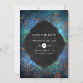 Mousserende Fantasy  Damask Weduwfoto Sav Save The Date (Voorkant)