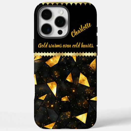 Mousserende gebroken gouden marmer in het donker Case-Mate iPhone case (Achterkant)