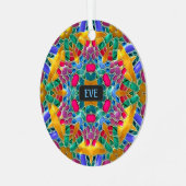 Mousserende glazen Tegels - Xmas Kaleidoscoop Metalen Ornament (Voorkant links)