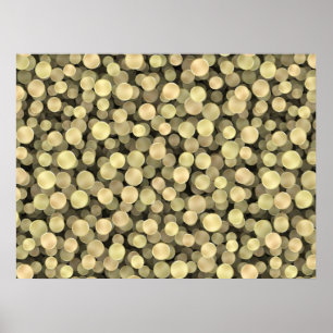 Mousserende Golden Polka Dots Poster