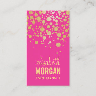 Mousserende goudConfetti-Stippen - Trendy Beauty P Visitekaartje