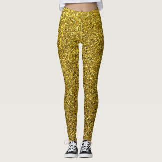 Mousserende gouden leggings