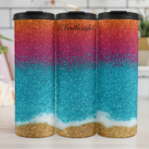 Mousserende Gradient Beach Sunset Textuur Thermosbeker