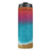 Mousserende Gradient Beach Sunset Textuur Thermosbeker (Voorkant)