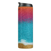 Mousserende Gradient Beach Sunset Textuur Thermosbeker (Geroteerd rechts)