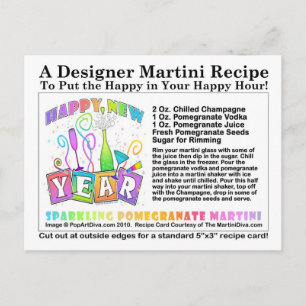 Mousserende granaatappel Martini Recept Po Feestdagenkaart