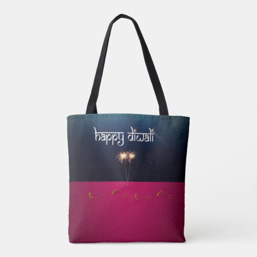 Mousserende Happy Diwali - Canvas tas (Achterkant)