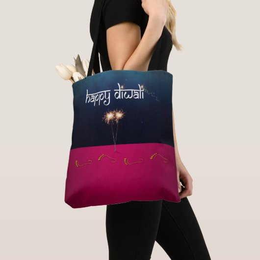 Mousserende Happy Diwali - Canvas tas (Dichtbij)