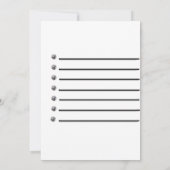 Mousserende harhinestone Bling-uitnodiging Kaart (Achterkant)