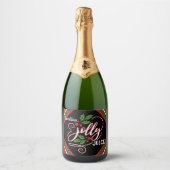 Mousserende Jolly Juice Kerstmis Mousserende Wijn  Sparkling Wijnetiket (Voorkant)