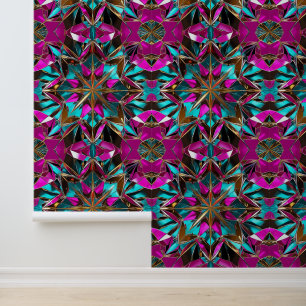 Mousserende Kaleidoscope Disco Peel en Stick Behang