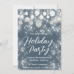 Mousserende kerstballen vakantie corporate party kaart