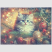 Mousserende kerstboom Sweet Kitten Decoupage Tissuepapier (Voorkant)