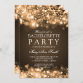 Mousserende lampjes Gold Elegant Bachelorette Kaart (Voorkant / Achterkant)