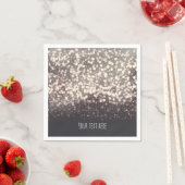 Mousserende lichten Romantic Grey Modern Wedding Servetten (Insitu)