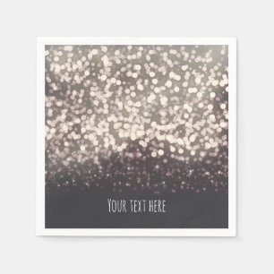 Mousserende lichten Romantic Grey Modern Wedding Servetten