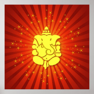Mousserende Lord Ganesha Poster