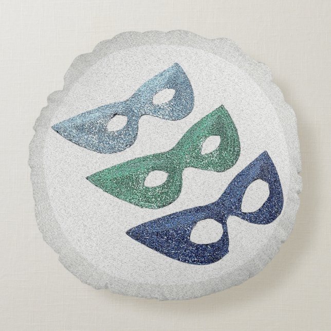 Mousserende maskers - rond kussen (Voorkant)