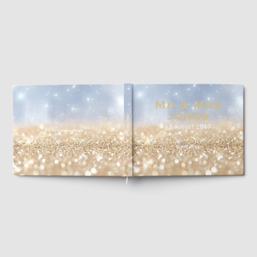 Mousserende meneer en mevrouw bruiloft gastenboek (Volledig)