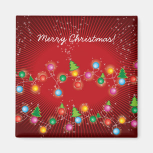 Mousserende mini X-mas Tree Lights Gift Magnet Magneet