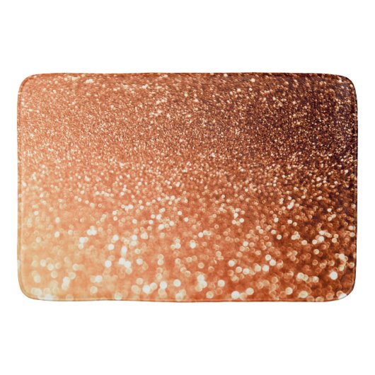 Mousserende Ombre Copper Shiny Trendy Glitter Badmat (Voorkant)